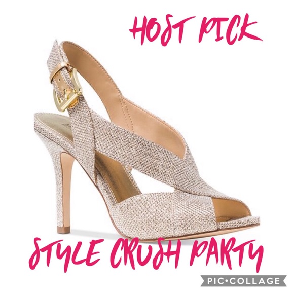 Michael Kors Shoes - 🛍HP🛍Michael kors Becky sandals High Heels gold